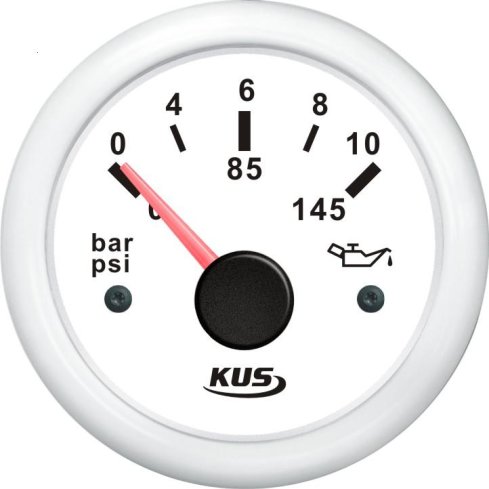 Wskaźnik ciśnienia oleju Kus SeaV WW 0-10 BAR 52 mm