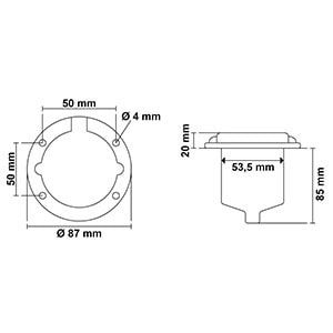 Gniazdo portowe ELECTRA 230V/16A nierdzewne - 3