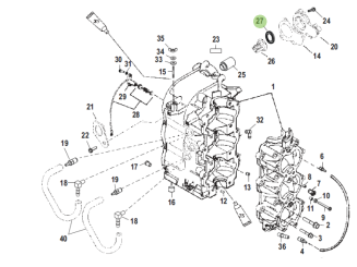 Uszczelka obdowy termostatu Mercury 26-854639001 - 2