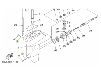 Uszczelka spustu oleju przekładniowego Yamaha 90430-08003 - 2