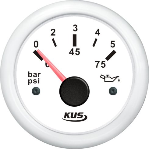 Wskaźnik ciśnienia oleju Kus SeaV WW 0-5 BAR 52 mm