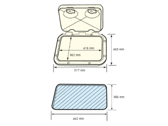 Zamknięcie Nuova Rade Classic 463x517 mm kremowe - 2