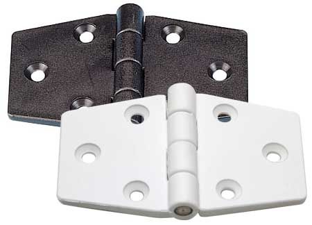 Zawias plastikowy 63x40 biały