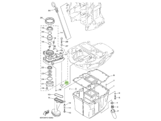 Uszczelka spustu oleju silnikowego Yamaha 93210-19MJ100 - 2