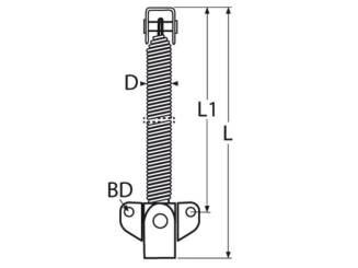 Sprężyna do podtrzymywania klap 220 mm - 2
