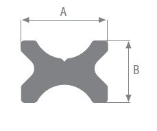 Szyna X19 utwardzona - 1,5m - 2