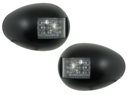 Lampy nawigacyjne LED burtowe czarne - zestaw