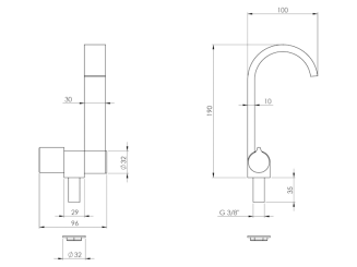 Kran Flat - prawy - 2