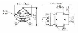 Pompa ciśnieniowa 6,8 l/min - 5,5 bar/ 80 psi - 5