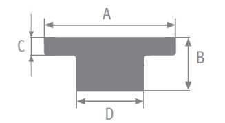 Szyna T-22 utwardzona - 1m - 2